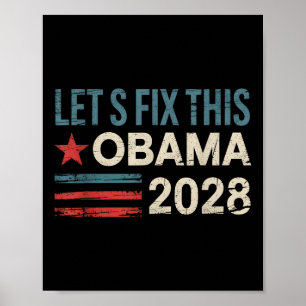Obama 2028 grappige politieke patriottische verki Poster