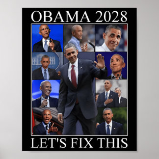 Obama 2028 grappige politieke patriottische verki Poster
