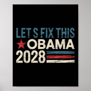 Obama 2028 grappige politieke patriottische verki Poster