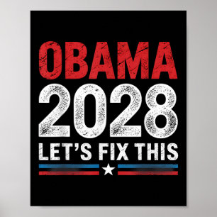 Obama 2028 grappige politieke patriottische verki Poster
