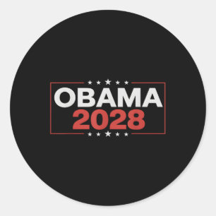Obama 2028 grappige politieke patriottische verki Ronde Sticker