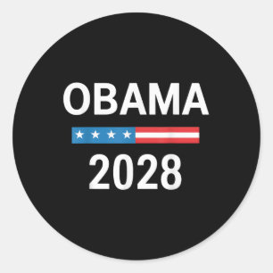 Obama 2028 grappige politieke patriottische verki Ronde Sticker