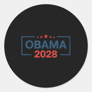 Obama 2028 grappige politieke patriottische verki Ronde Sticker