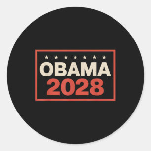 Obama 2028 grappige politieke patriottische verki Ronde Sticker