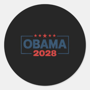 Obama 2028 grappige politieke patriottische verki Ronde Sticker