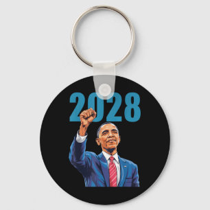 Obama 2028 grappige politieke patriottische verki Sleutelhanger