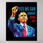Obama 2028 Ja we kunnen weer Obama 48e President O Poster (Voorkant)