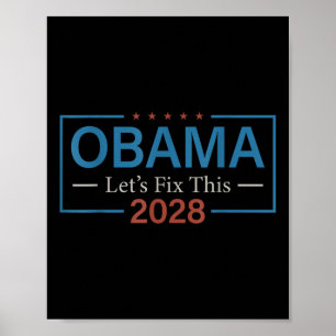 Obama 2028 laat deze grappige politieke Amerikaans Poster