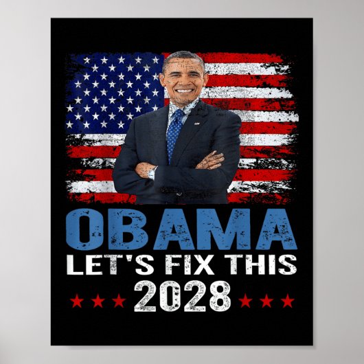 Obama 2028 laat dit oplossen 7 poster (Voorkant)
