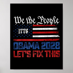 Obama 2028 laat dit oplossen We the People AME Poster