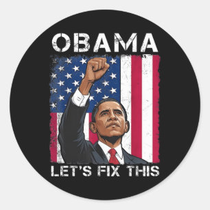 Obama 2028 laat dit President oplossen Ronde Sticker