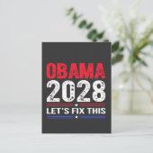 Obama 2028: Laten we deze democratische verkiezing Aankondigingskaart (Staand voorkant)