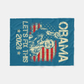 Obama 2028 Let's Fix This Obama 48th President Fleece Deken (Voorkant (Horizontaal))