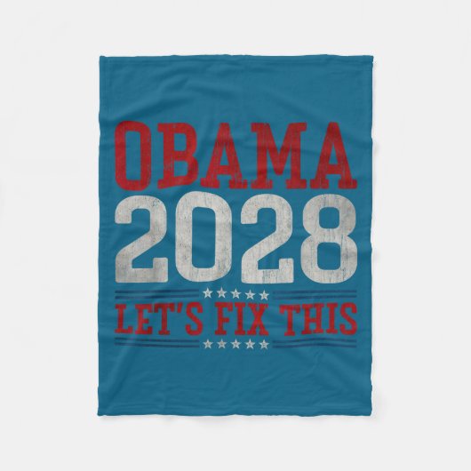 Obama 2028 Let's Fix This Obama 48th President Fleece Deken (Voorkant)