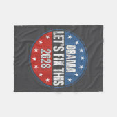 Obama 2028 Let's Fix This Obama 48th President Fleece Deken (Voorkant (Horizontaal))
