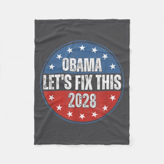 Obama 2028 Let's Fix This Obama 48th President Fleece Deken (Voorkant)