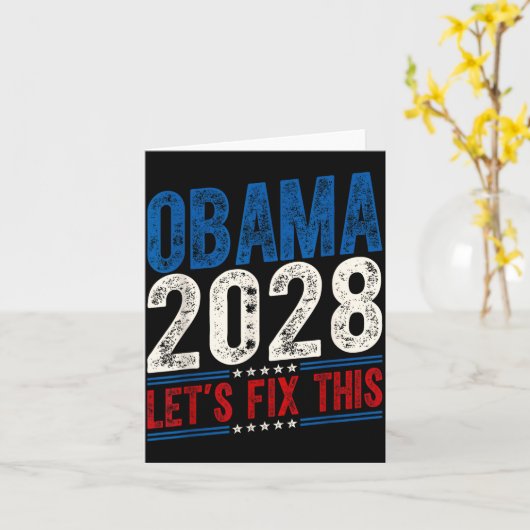 Obama 2028 Let's Fix This Obama 48th President Kaart (Gele Bloem)