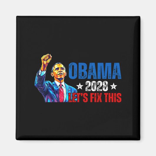 Obama 2028 Let's Fix This Obama 48th President Magneet (Voorkant)