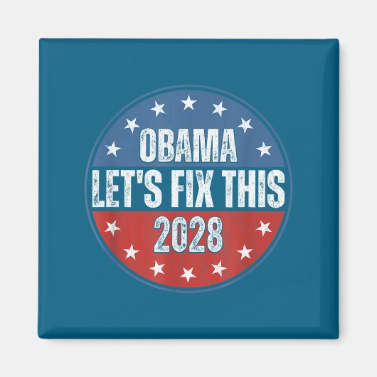Obama 2028 Let's Fix This Obama 48th President Magneet (Voorkant)