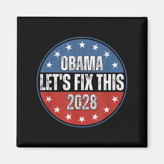 Obama 2028 Let's Fix This Obama 48th President Magneet (Voorkant)