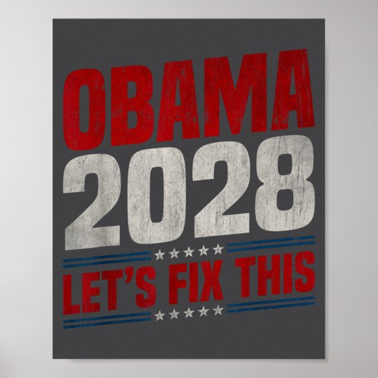 Obama 2028 Let's Fix This Obama 48th President Poster (Voorkant)