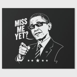 Obama 2028 Mis je me al President 44 Grappig Cadeaupapier