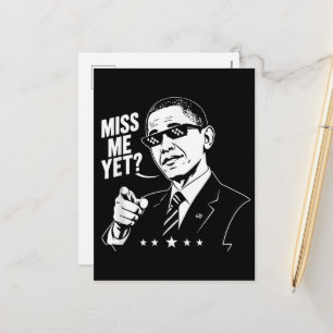 Obama 2028 Mis je me al President 44 Grappig Feestdagenkaart