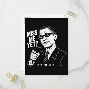 Obama 2028 Mis je me al President 44 Grappig Uitnodiging Briefkaart