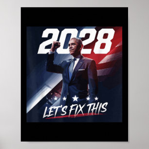 Obama 2028 Obama Patriottische Politieke Rally Poster