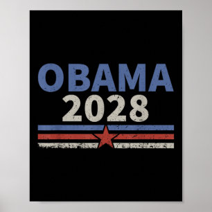 Obama 2028 Obama voor President 2028 Retro Poster
