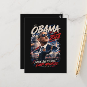 Obama 2028 Omdat Regels Niet Meer Bestaan Briefkaart