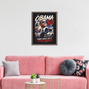 Obama 2028 Omdat Regels Niet Meer Bestaan Canvas Afdruk