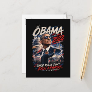 Obama 2028 Omdat Regels Niet Meer Bestaan Feestdagenkaart