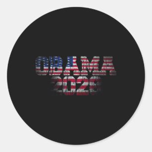 Obama 2028 President Democraat Patriottische Retro Ronde Sticker