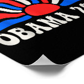 Obama 2028 Retro Amerikaanse vlag Patriottisch Pr Poster (Hoek)