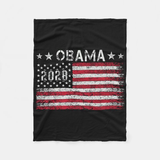 Obama 2028 Retro Vintage Fleece Deken (Voorkant)