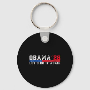 Obama 2028 Shirt Obama voor President 2028 Sleutelhanger