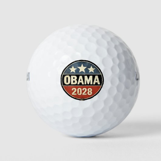 Obama 2028 Verkiezingspolitiek Golfballen (Voorkant)