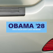 OBAMA '28 OMDAT REGELS NIET MEER BESTAAN BUMPERSTICKER (Op auto)