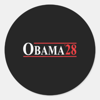 Obama 28 Retro Vintage Ronde Sticker