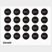 Obama 28 Retro Vintage Ronde Sticker (Vel)
