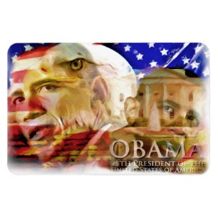 Obama,44-45e President_ PrePremium Flexi Magnet Magneet