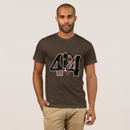 Obama 44e President Jersey T-shirt (Voorkant volledig)