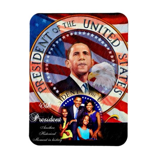 Obama 44e President_ Magneet (Verticaal)