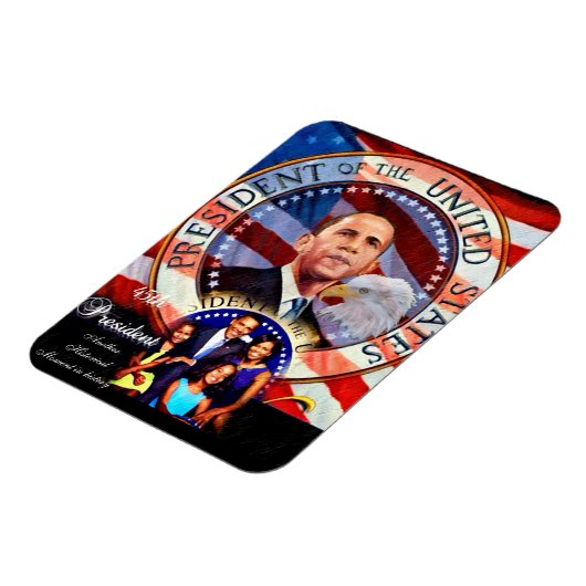 Obama 44e President_ Magneet (Linkerzijde)