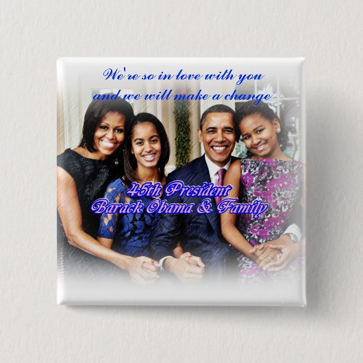Obama,45e President_Button Vierkante Button 5,1 Cm (Voorkant)