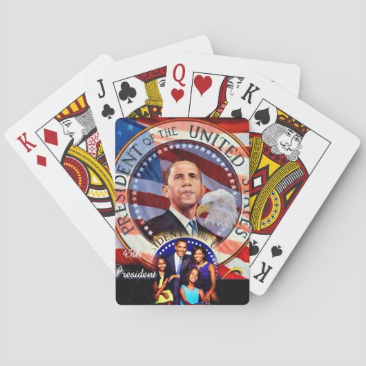 Obama,45e President van de Verenigde Staten_ Speelkaarten (Achterkant)