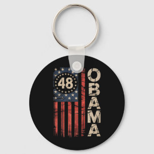 Obama 48e President Amerikaanse vlag voor Presi Sleutelhanger