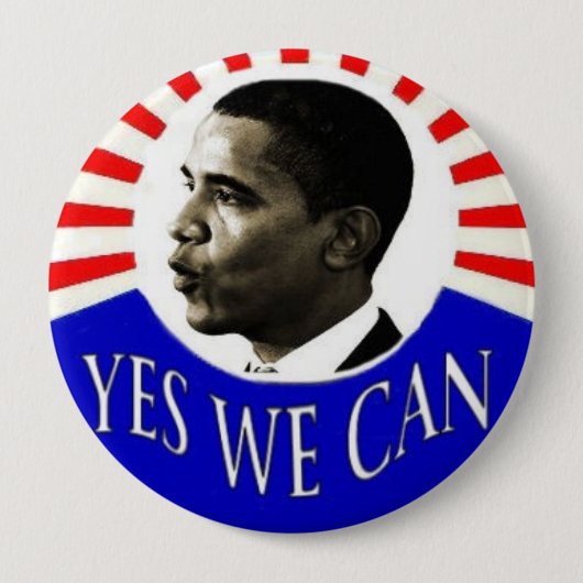 Obama 4-inch Ja We kunnen Buttonnen Ronde Button 4,0 Cm (Voorkant)