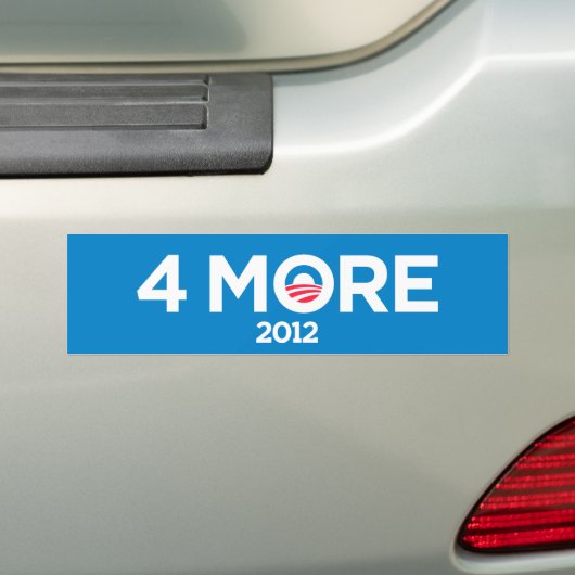 Obama 4 Meer dan 2012 Bumpersticker (Op auto)